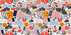 Cyberbullying seamless pattern